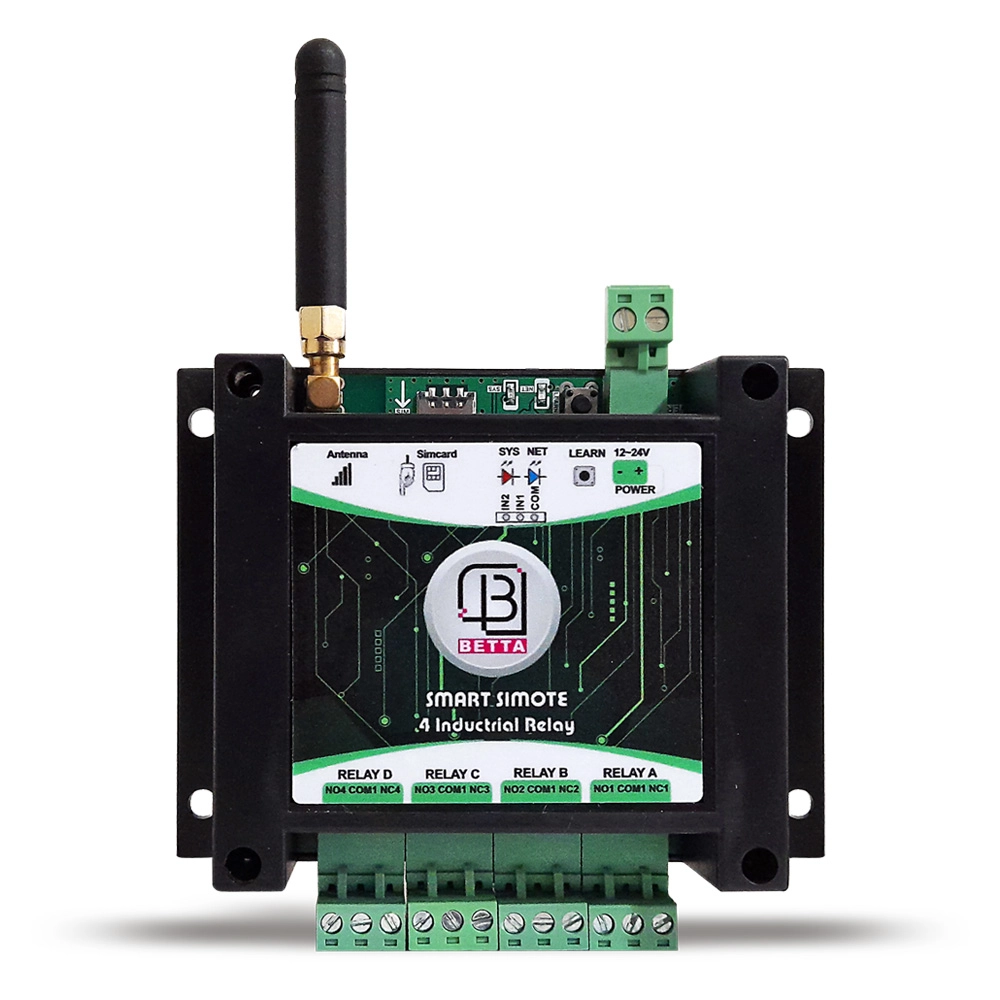 رسیور سیموت 4 رله صنعتی سیم کارتی  برند بتا