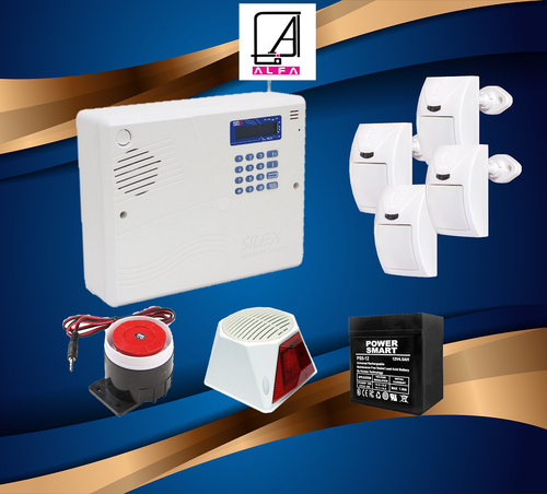 پکیج دزدگیر سایلکس SG8 S به همراه 4 چشمی , باتری , بلندگو و آژیر